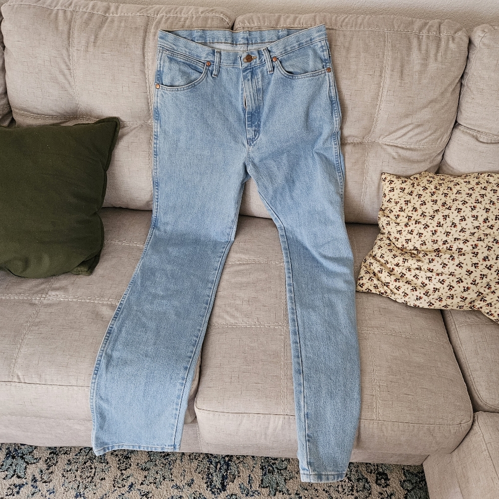 Men's Wrangler Jeans (936GBH) Cowboy Cut Slim Fit - Stone Bleach 32x36